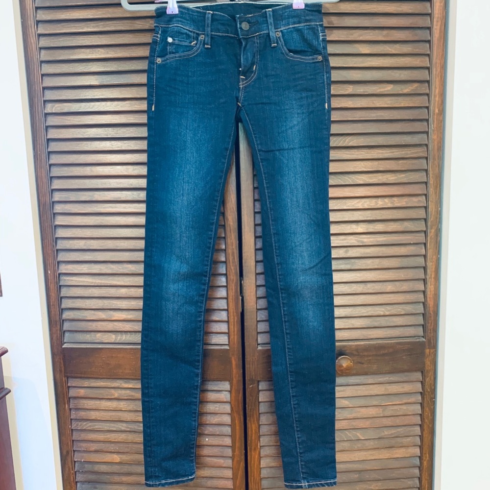 Y2K Ralph Lauren Denim Dark Wash Low Rise Skinny Jeans 24-34 Early 2000s